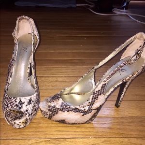 Snake print heels